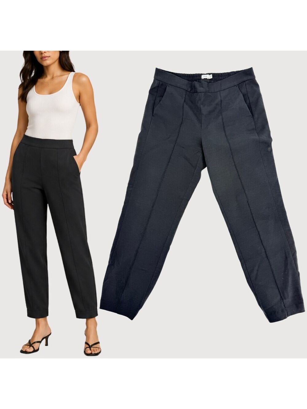 Vince Cupro Cotton Blend Pull-On Jogger Pants Black Sz 8